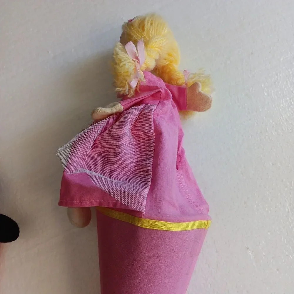 Moravska Ustredna Cone Puppets Princess And Clown Vintage Imagination Fun Toys